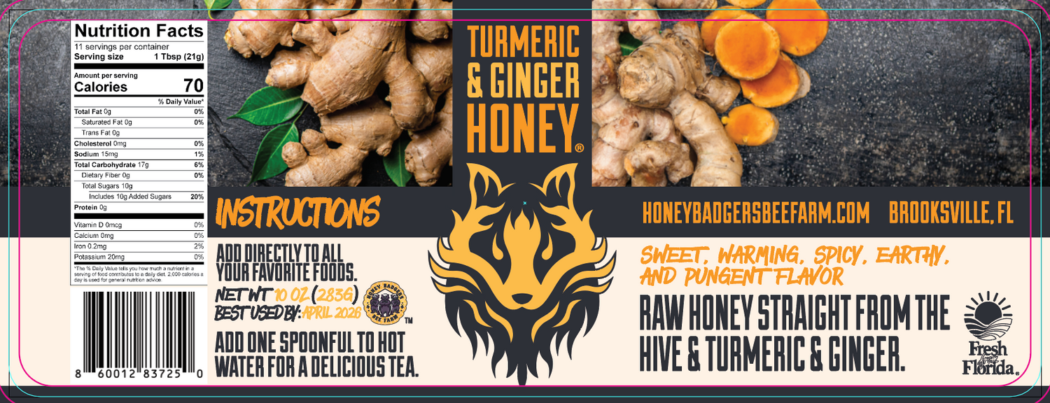 Turmeric &amp; Ginger Honey - My American Goods