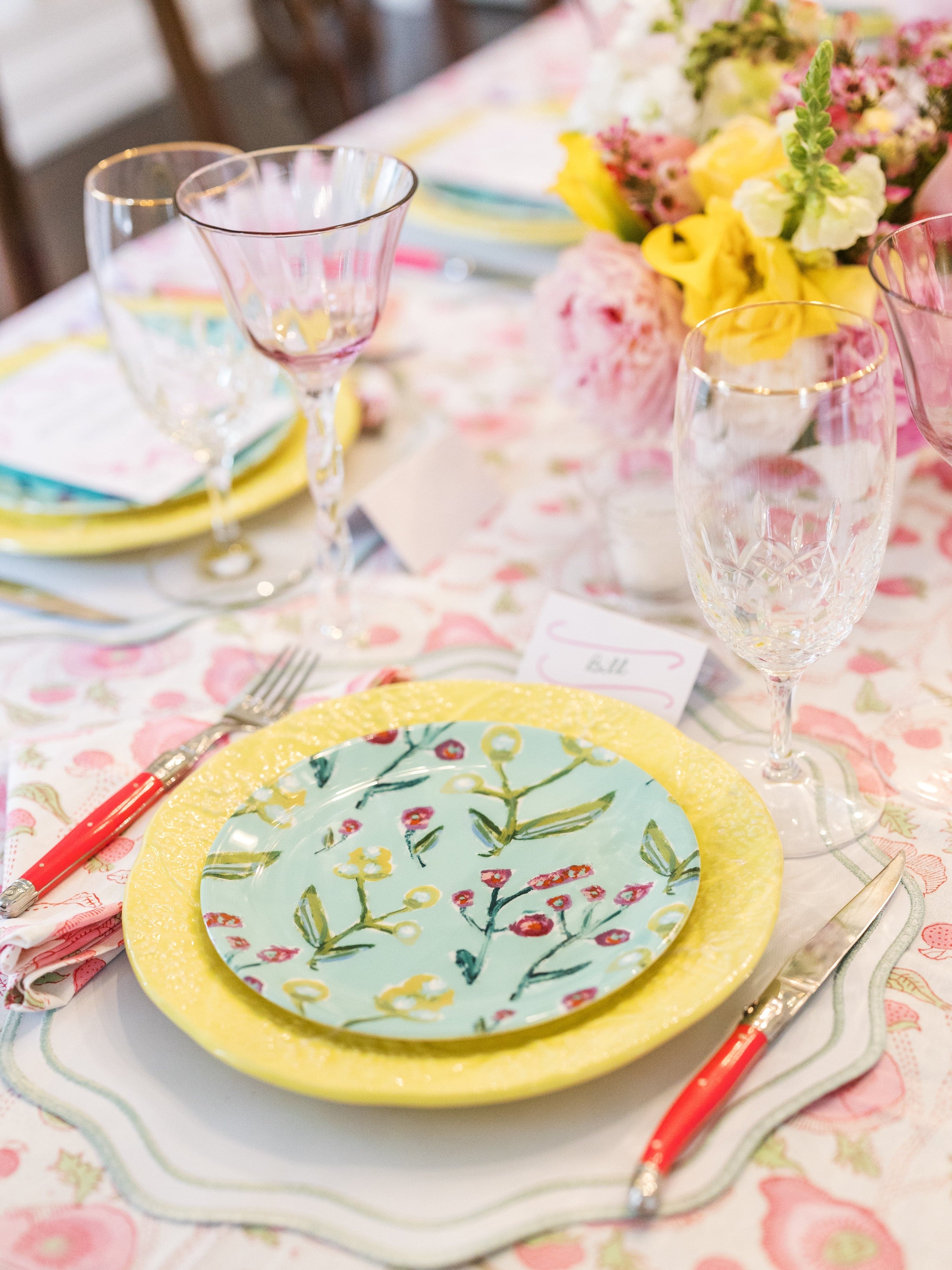 Erin Donahue Tice China Plates Set of Honeysuckle China Plates (Set of 2, 4 or 8)