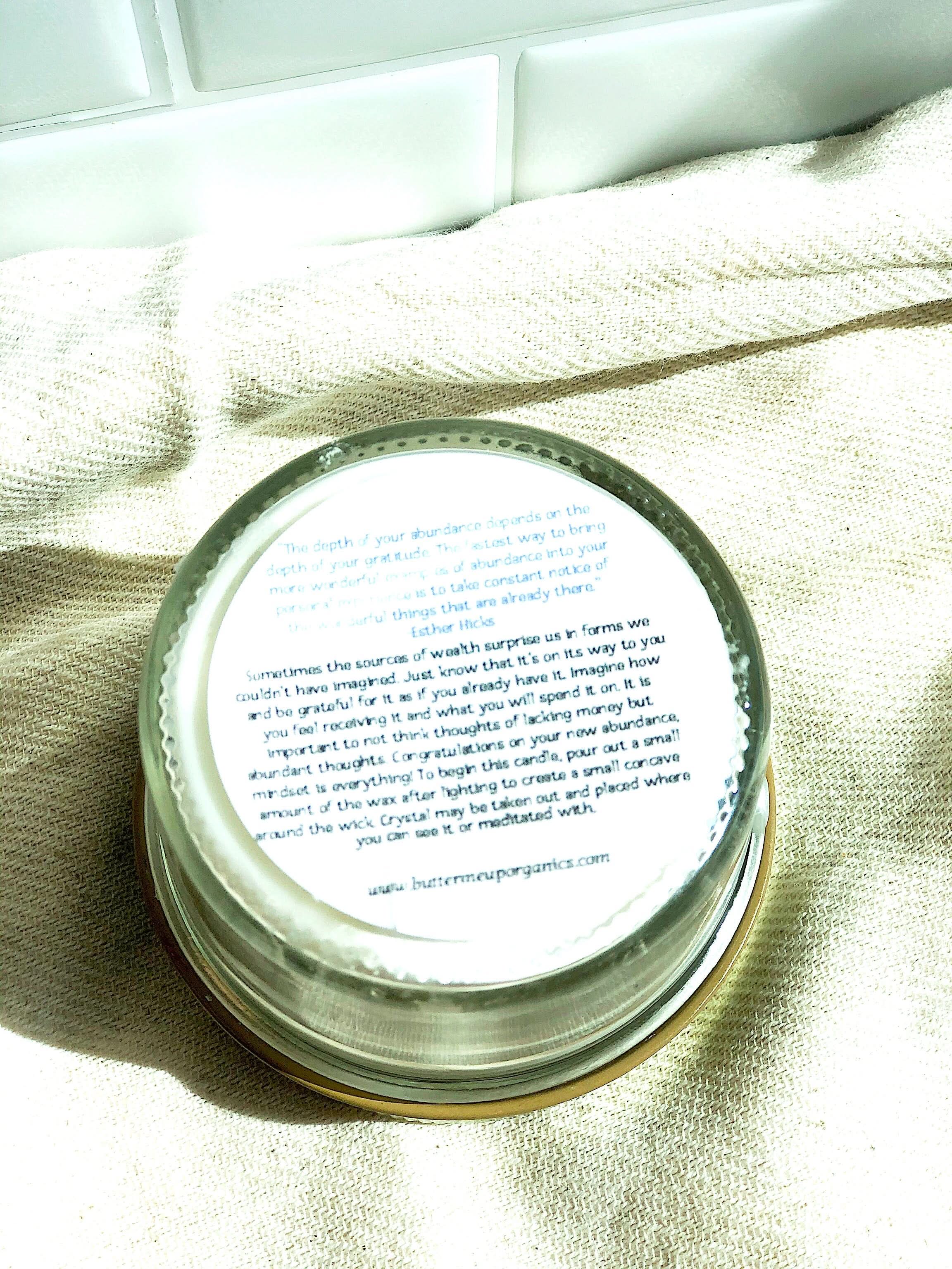 Butter Me Up Organics candle Abundance Candle – Hand-Poured Soy Ritual Candle
