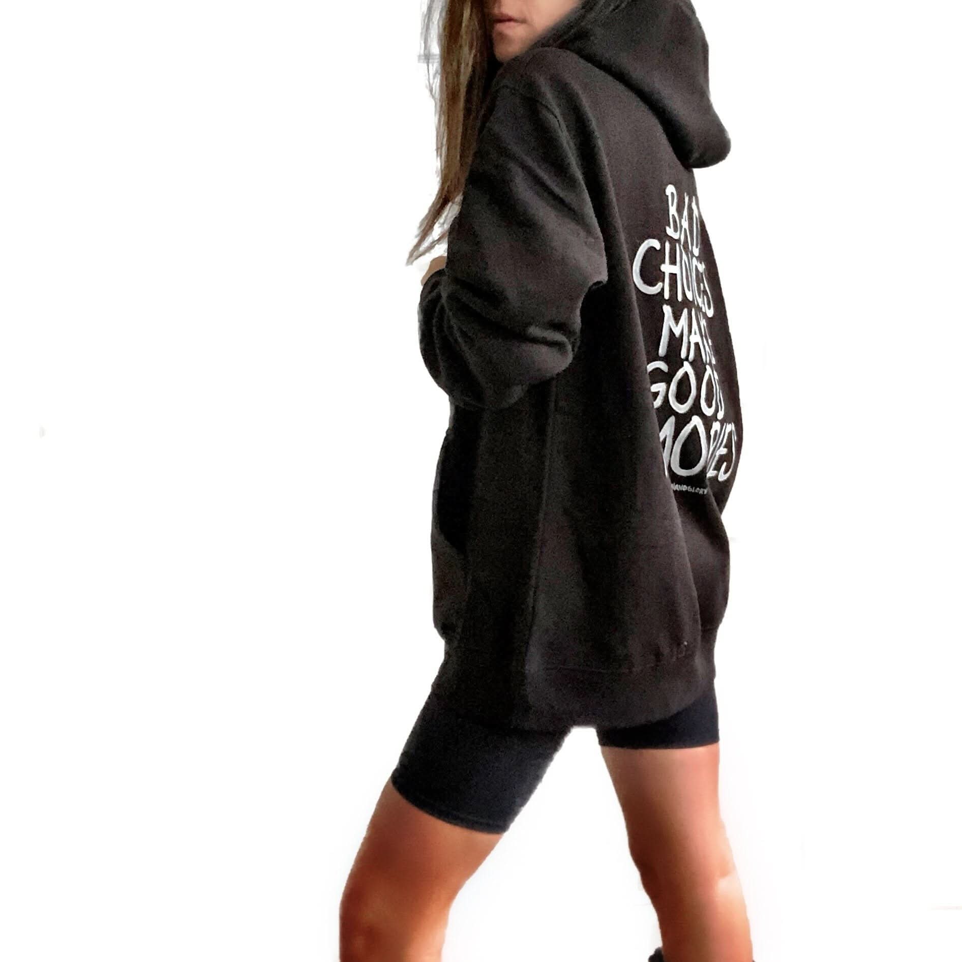 Wren + Glory sweatshirts Bad Choices Make Good Black Hoodie