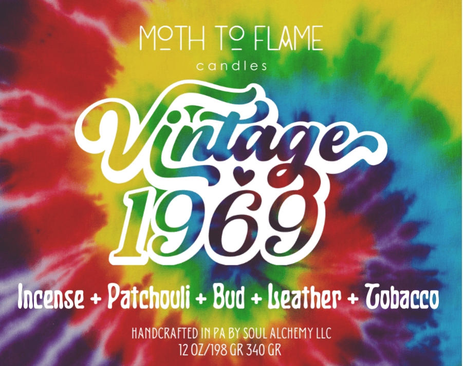 Moth to Flame Candles Candles Vintage 1969 – 7 oz / 12 oz Candle
