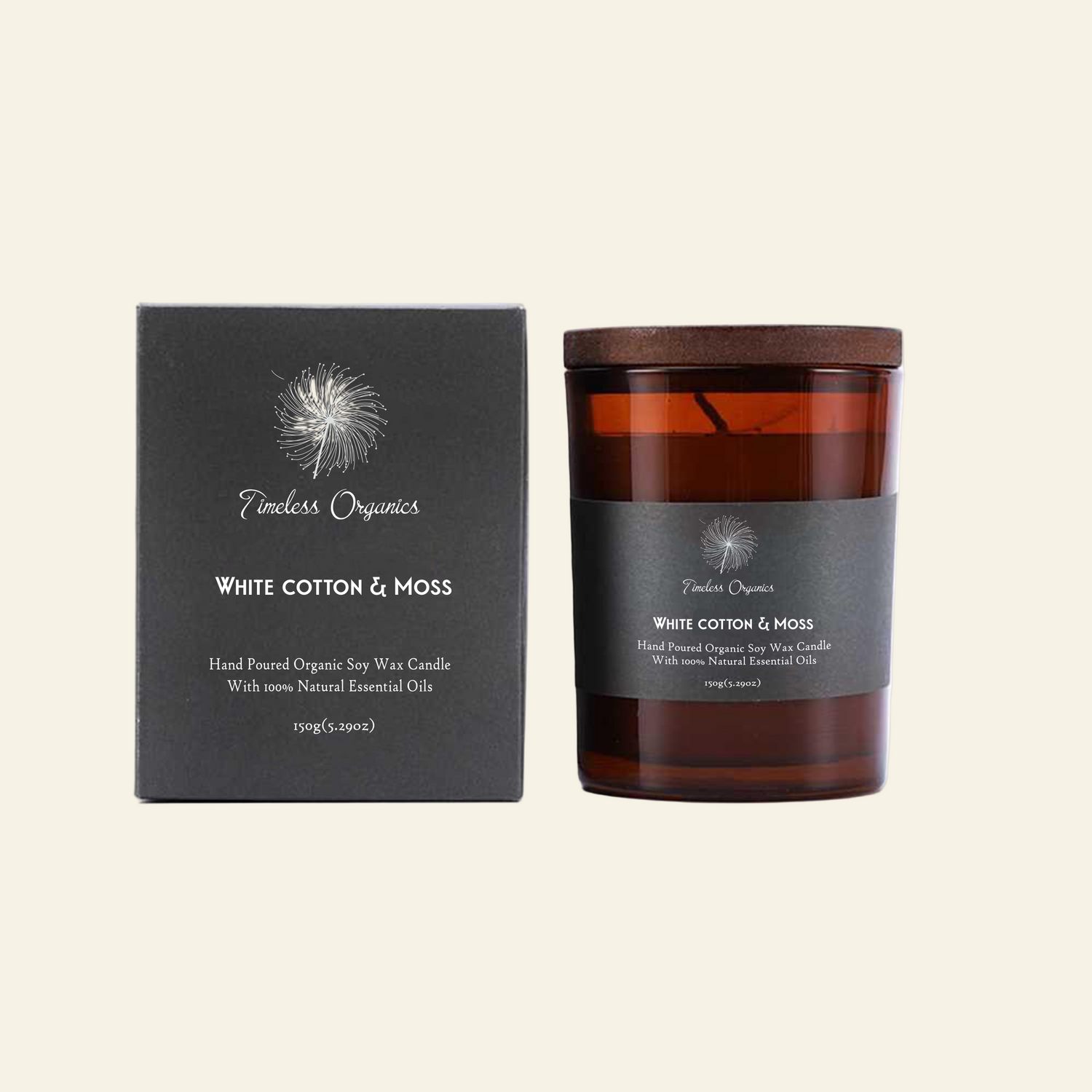 Timeless Candle - White Moss + Cotton - My American Goods