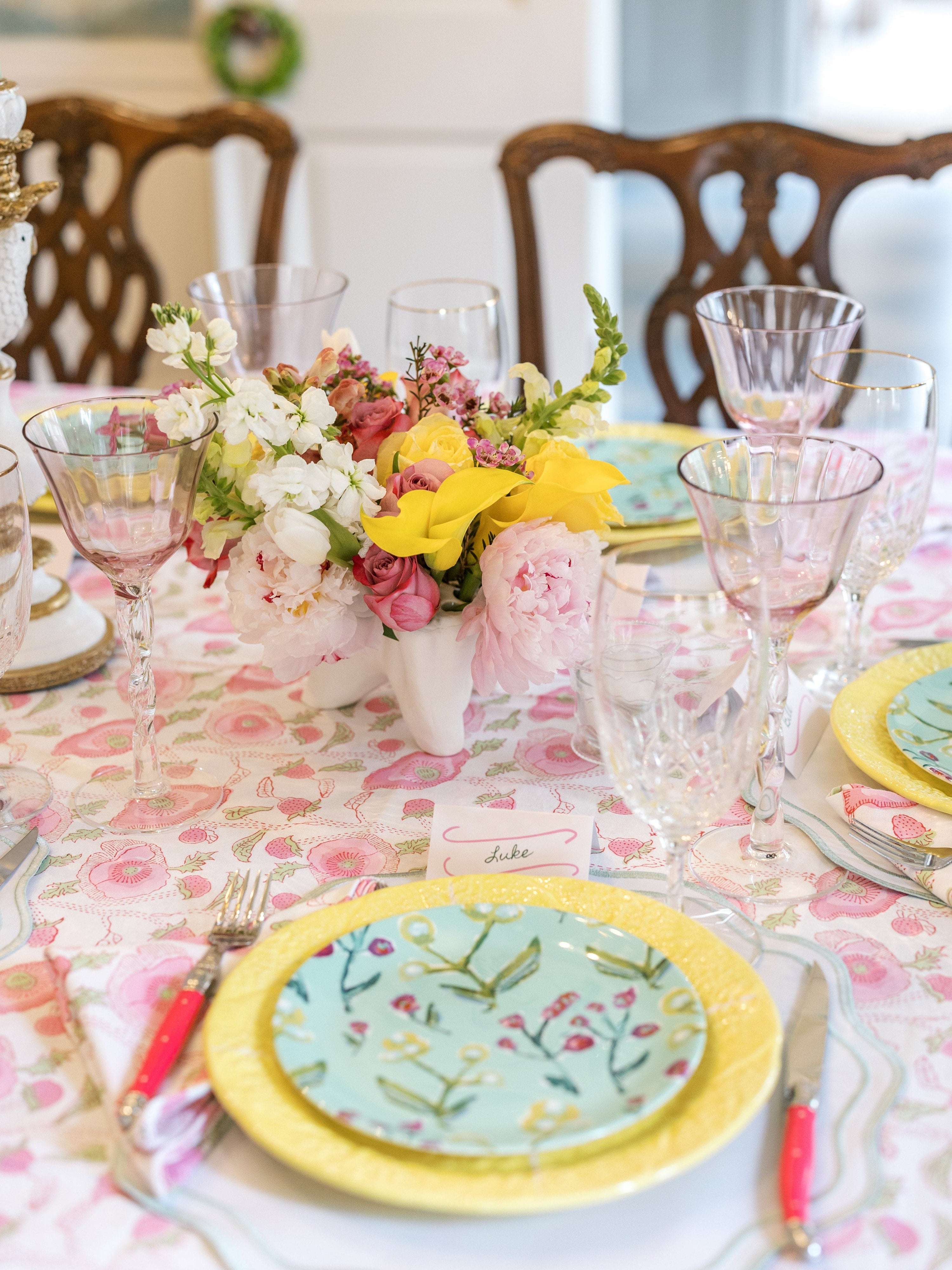 Erin Donahue Tice China Plates Set of Honeysuckle China Plates (Set of 2, 4 or 8)