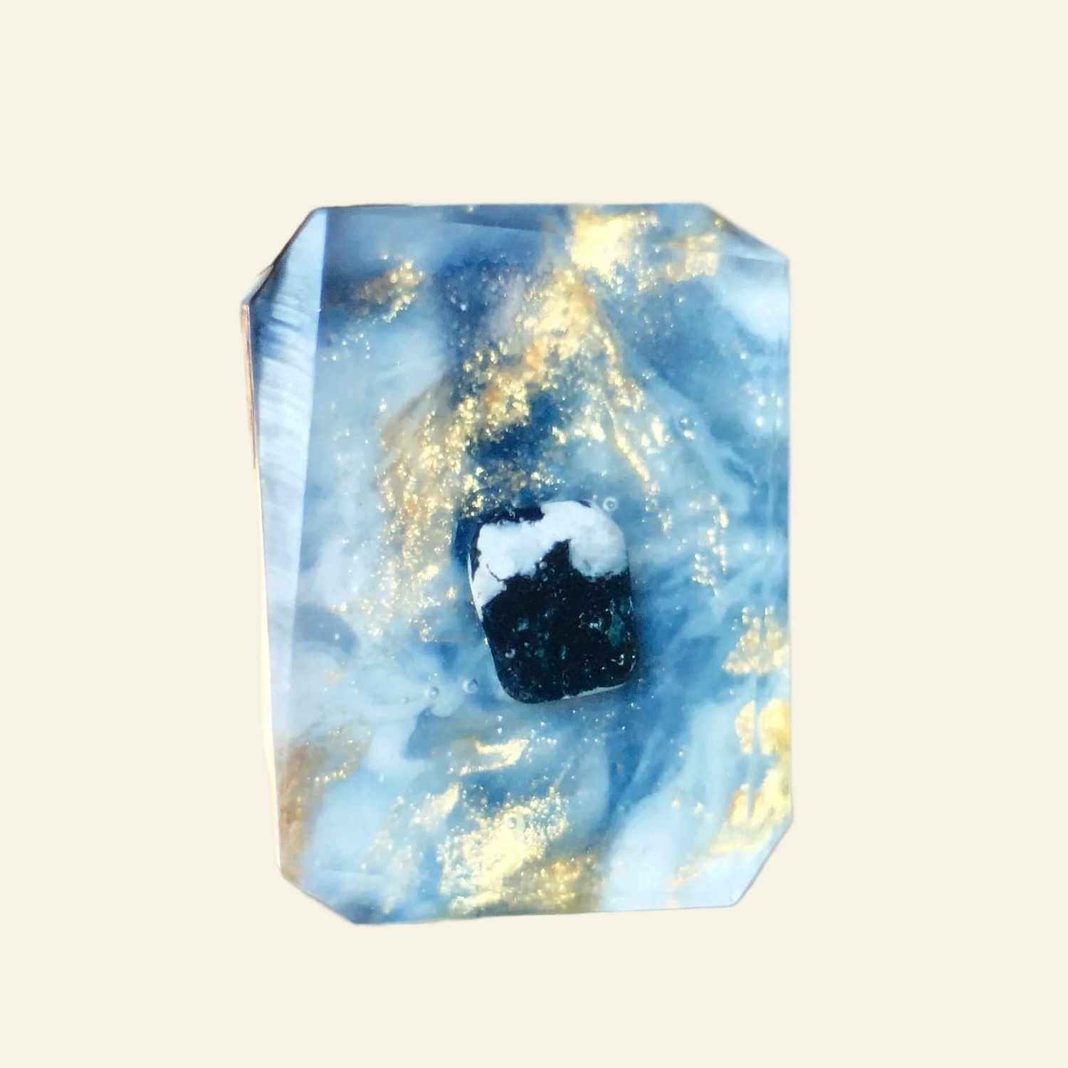 Luna Moon Charcoal &amp; Shea Butter Crystal Soap
