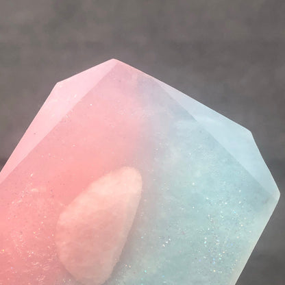 Love Spelled Rose Quartz Crystal Soap