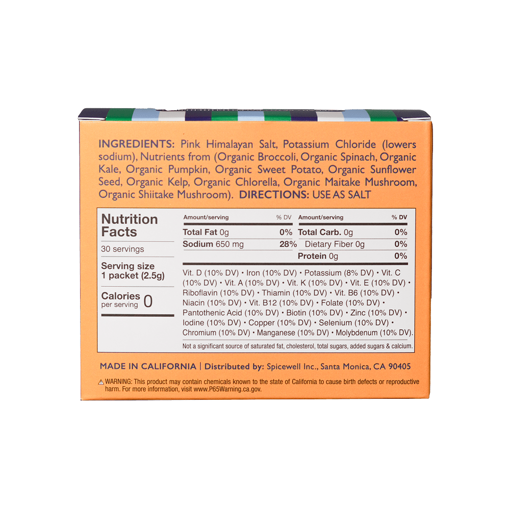 Spicewell Boxed Sachets New Salt 30 On-the-Go Individual Servings