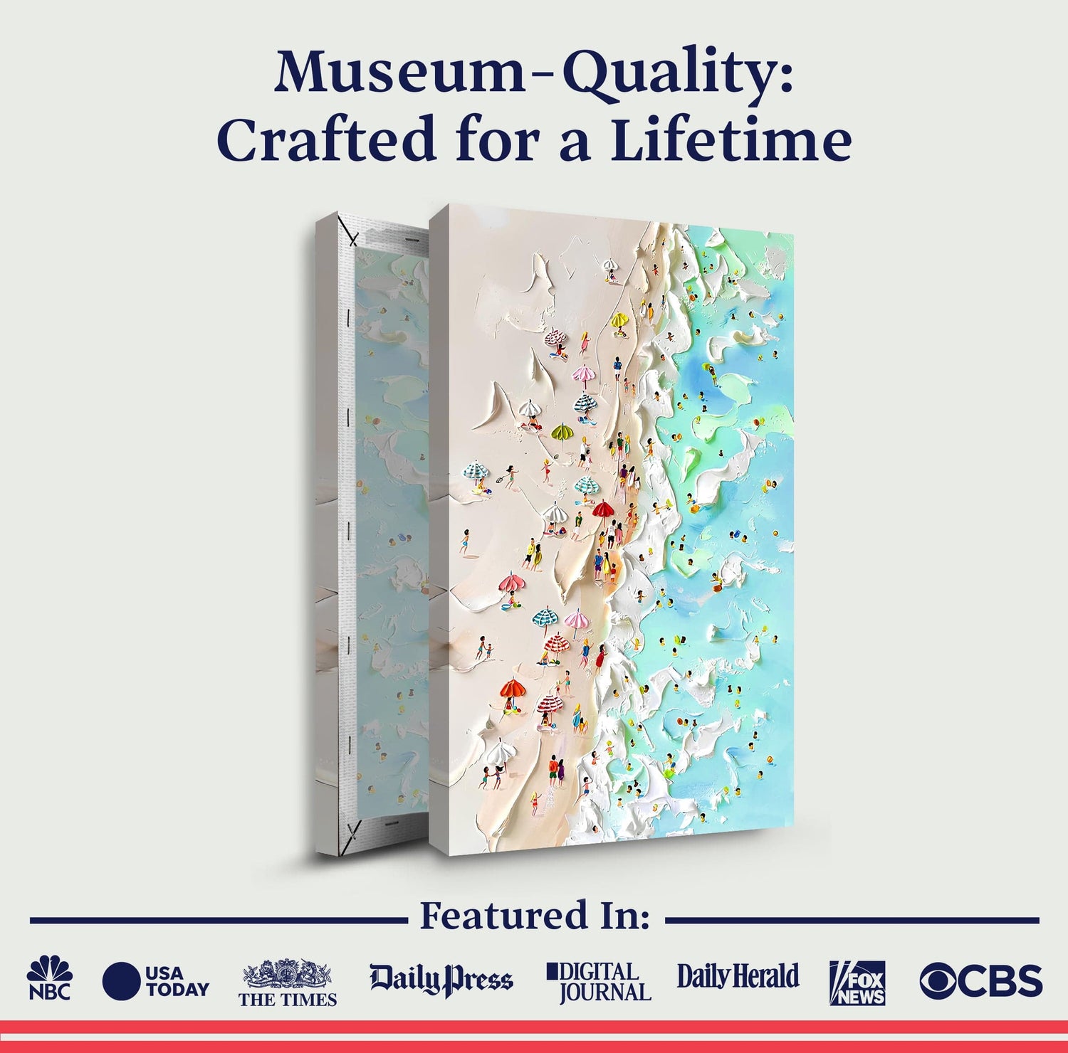 Tailored Canvases Canvas Beachfront Painting Coastal Wall Art