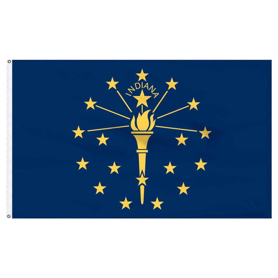 Flags Unlimited USA Nylon State Flags Indiana