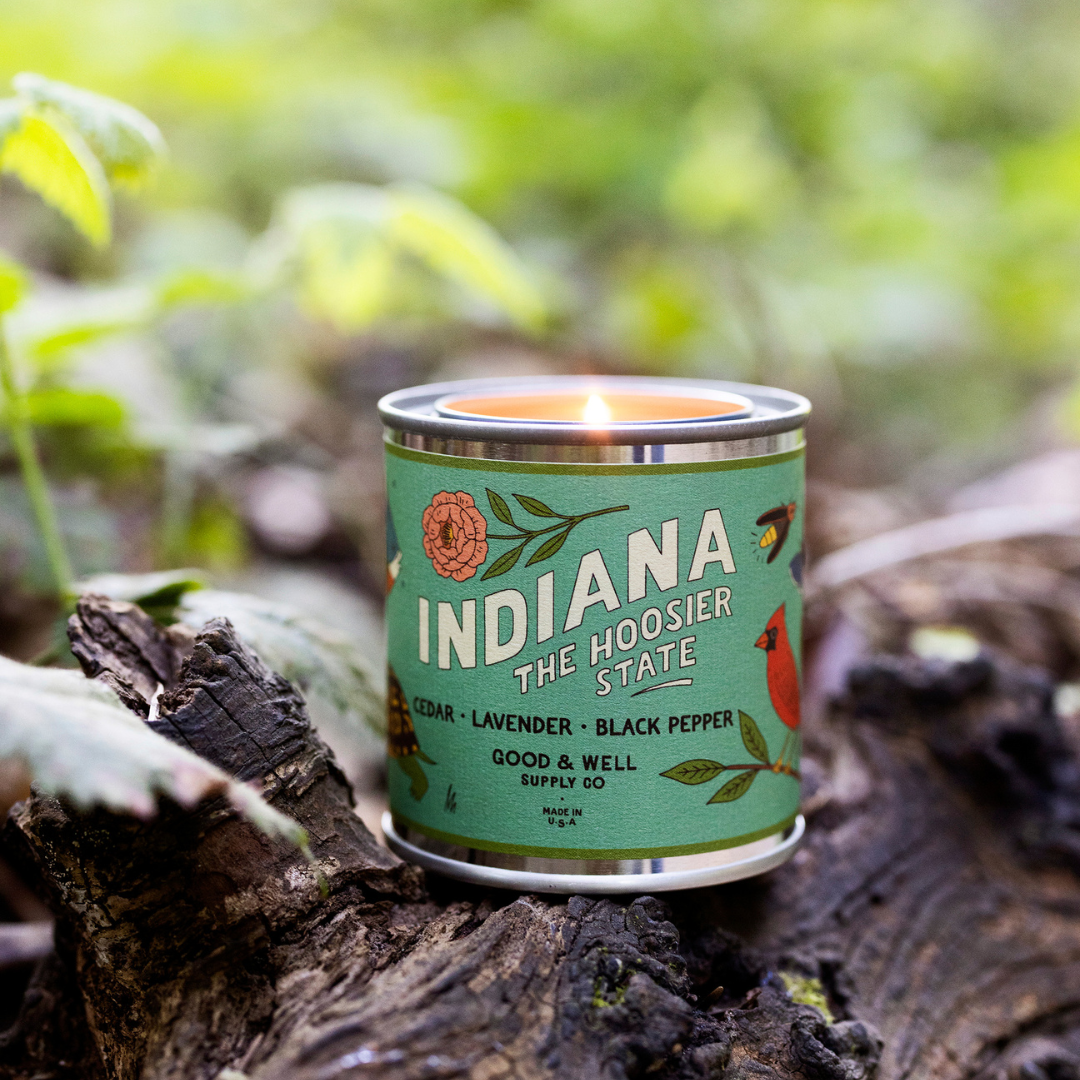 Candle in a can labeled &
