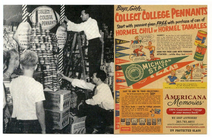 Americana Memories Vintage University of Oregon Hormel Pennant