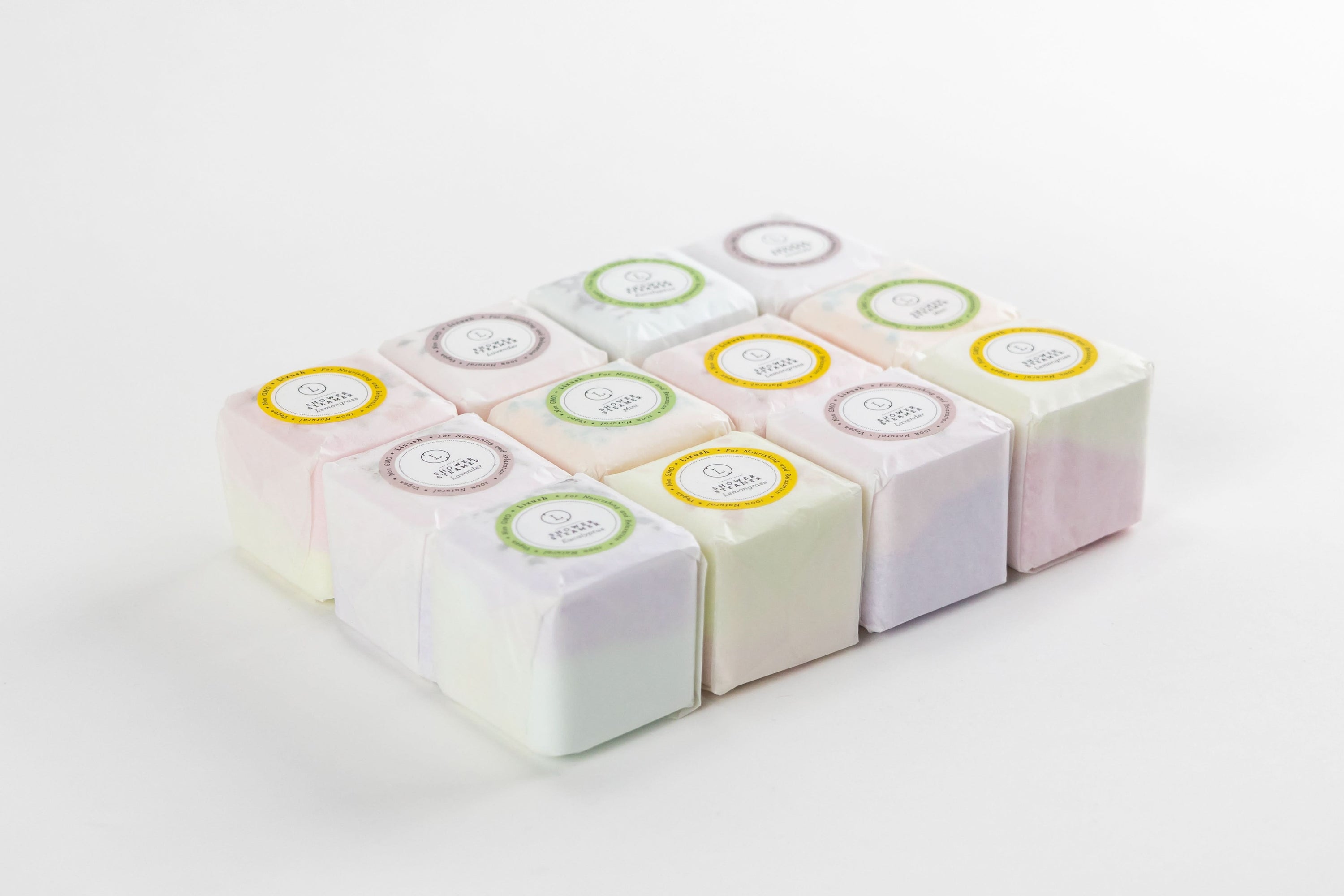 Lizush FAVORS Bulk - 100 Natural Vegan Mix scents shower steamers