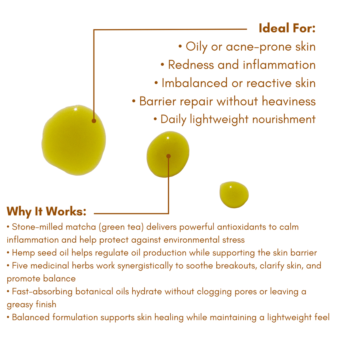 URB APOTHECARY FACIAL OIL Green Tea Hemp Serum Face Oil