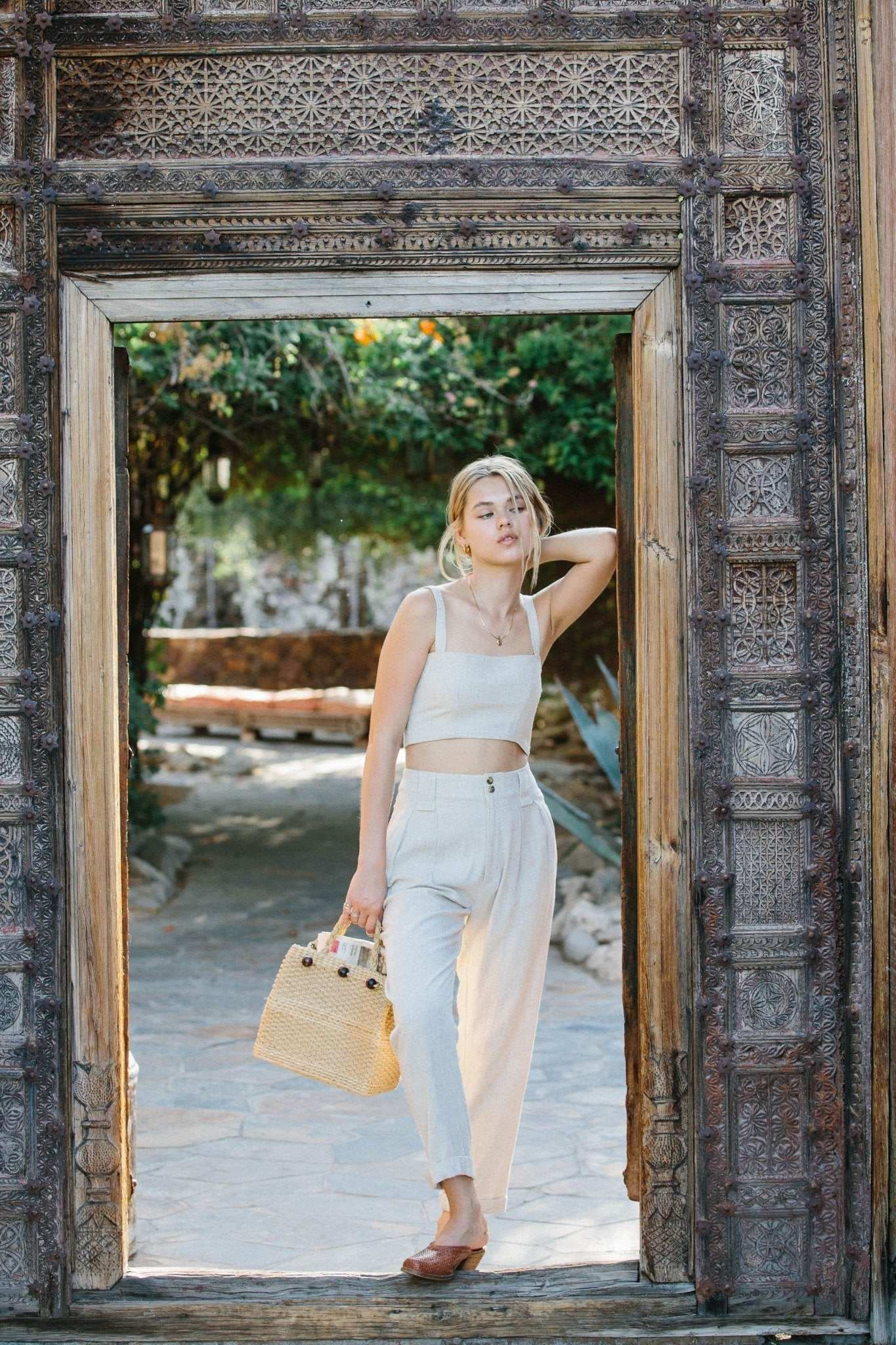 Isajah Top - Linen Oatmeal
