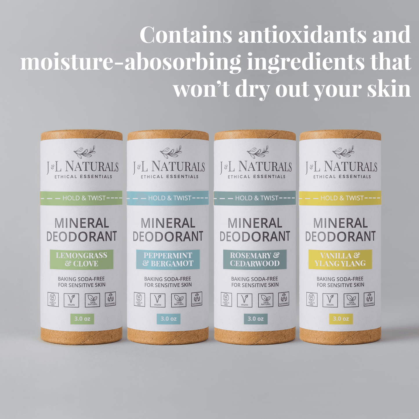 Mineral (Baking Soda-Free) Deodorant Bundle (4-Pack) - My American Goods