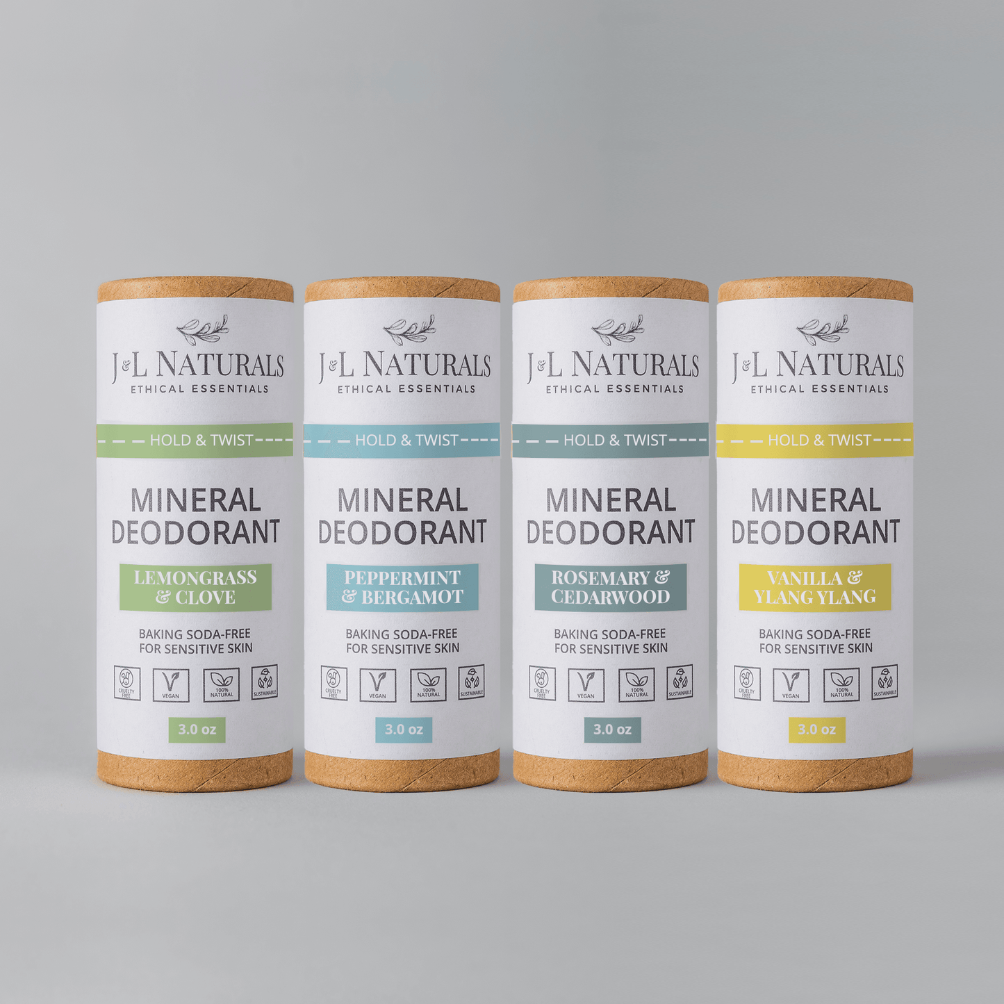 Mineral (Baking Soda-Free) Deodorant Bundle (4-Pack) - My American Goods