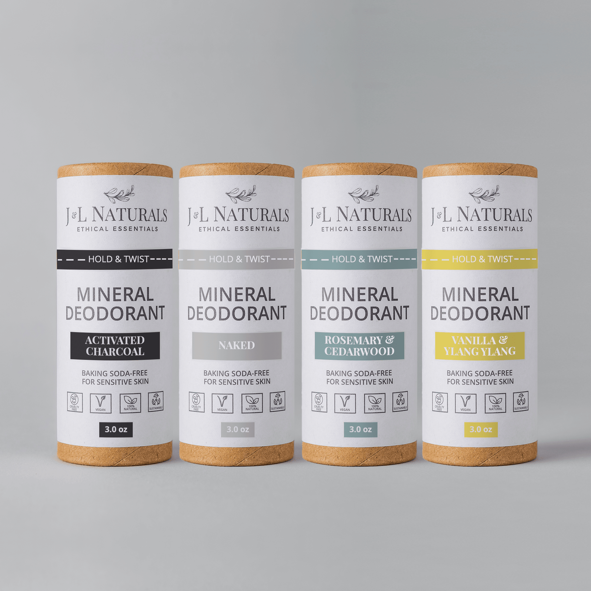 Mineral (Baking Soda-Free) Deodorant Bundle (4-Pack) - My American Goods
