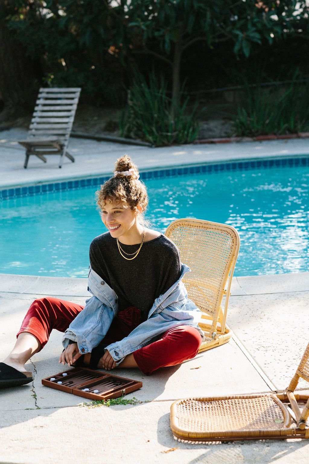 Jagger Velvet Joggers - Sangria Red