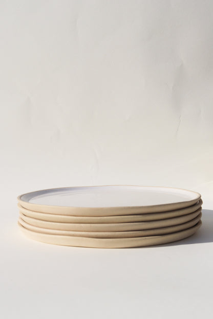 Glazed Garage Ceramics plates Jetty Salad Plate | White Speckle (Set of 4)
