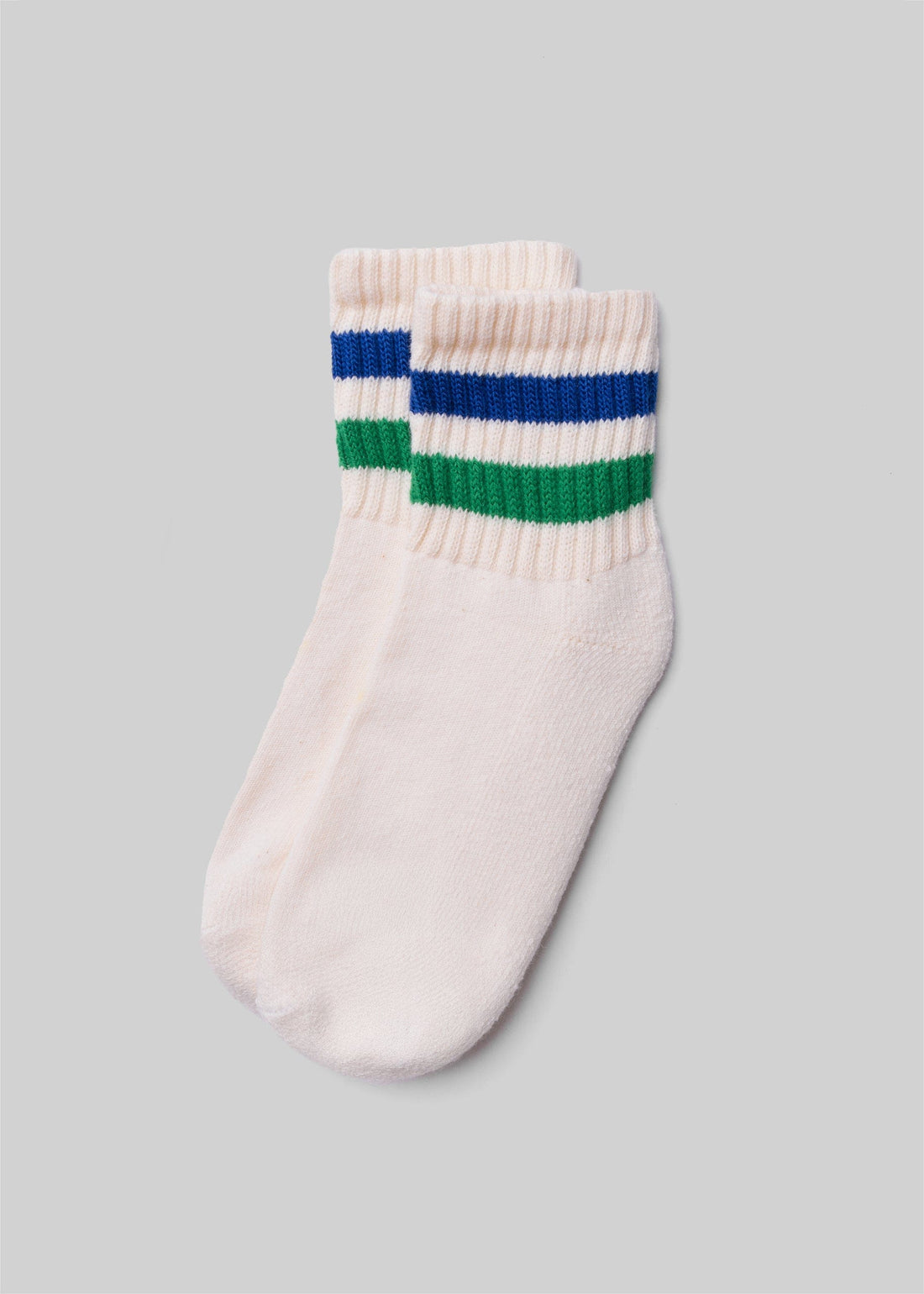 American Trench Socks kelly green/royal / One Size The Retro Stripe Quarter Crew