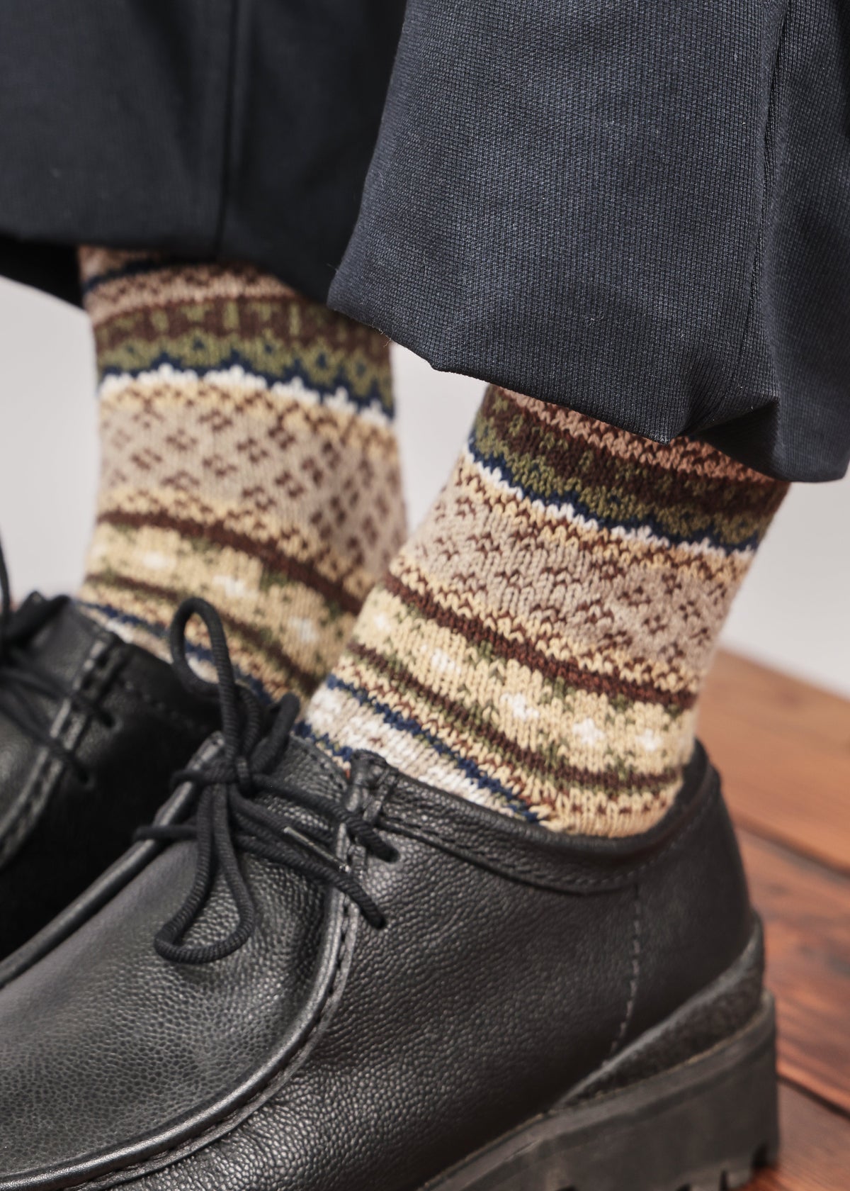 Cotton Fair Isle Sock