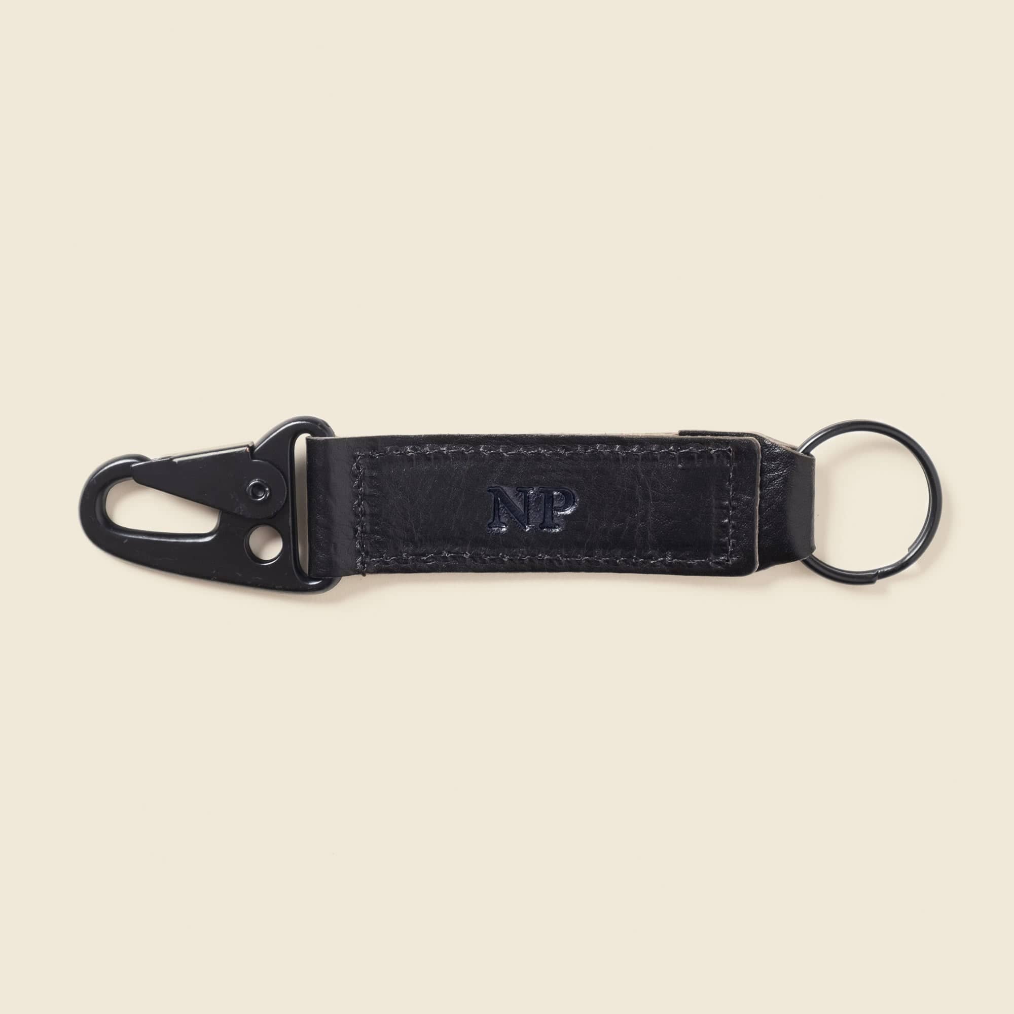 CASUPO Small Leather Goods Yes please! (+$10) Keychain - Black