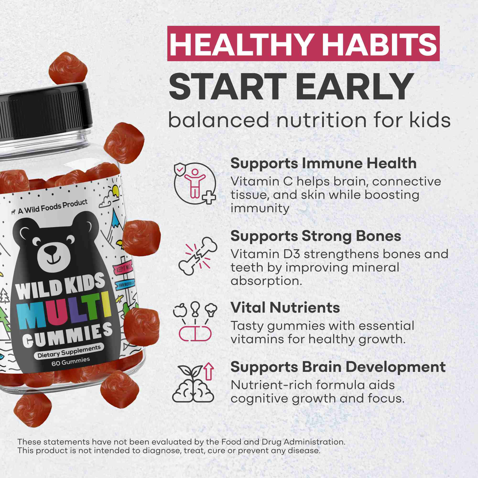 Wild Kids Multivitamin Gummies – Everyday Essentials in a Fruity Bite