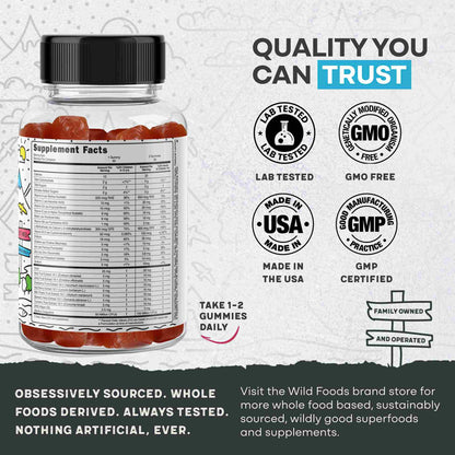 Wild Kids Multivitamin Gummies – Growth Support For Strong &amp; Healthy Kids - My American Goods