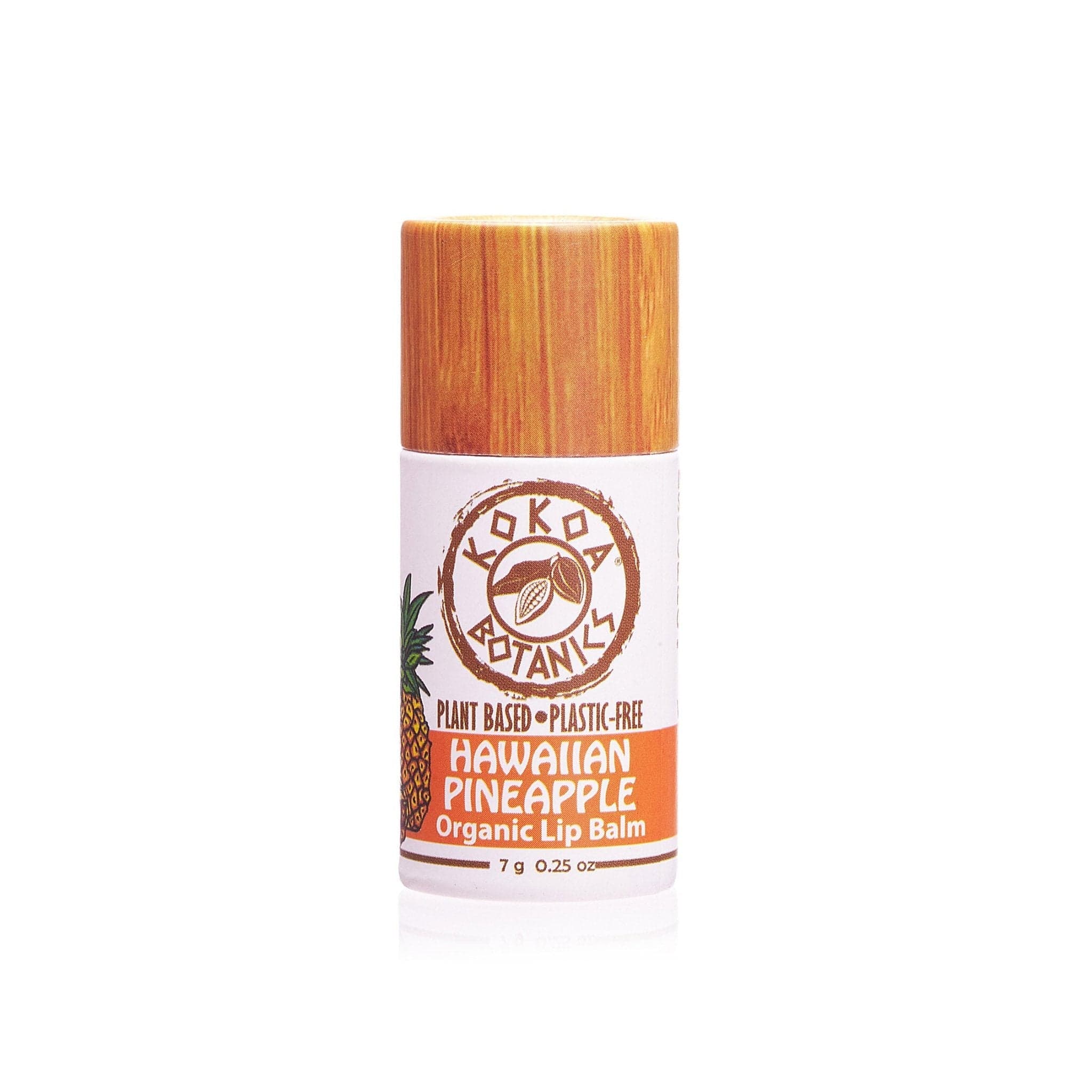 KOKOA BOTANICS Hawaiian Pineapple - Natural Organic Lip Balm - Vegan - Plastic-Free  .25 oz