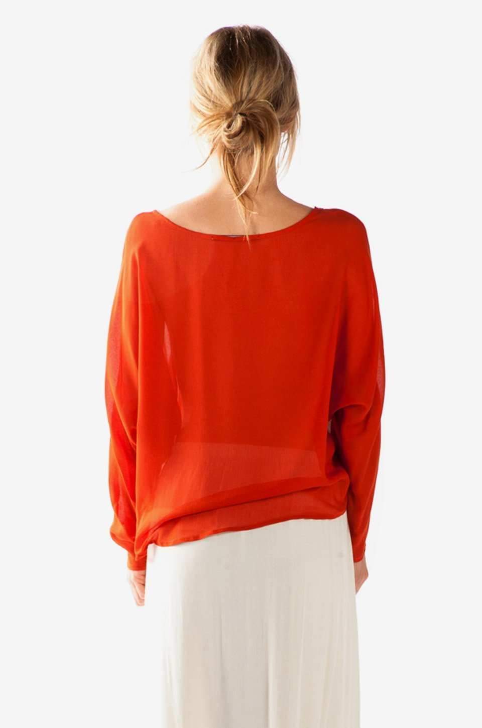 Korcula Blouse - Fire Orange