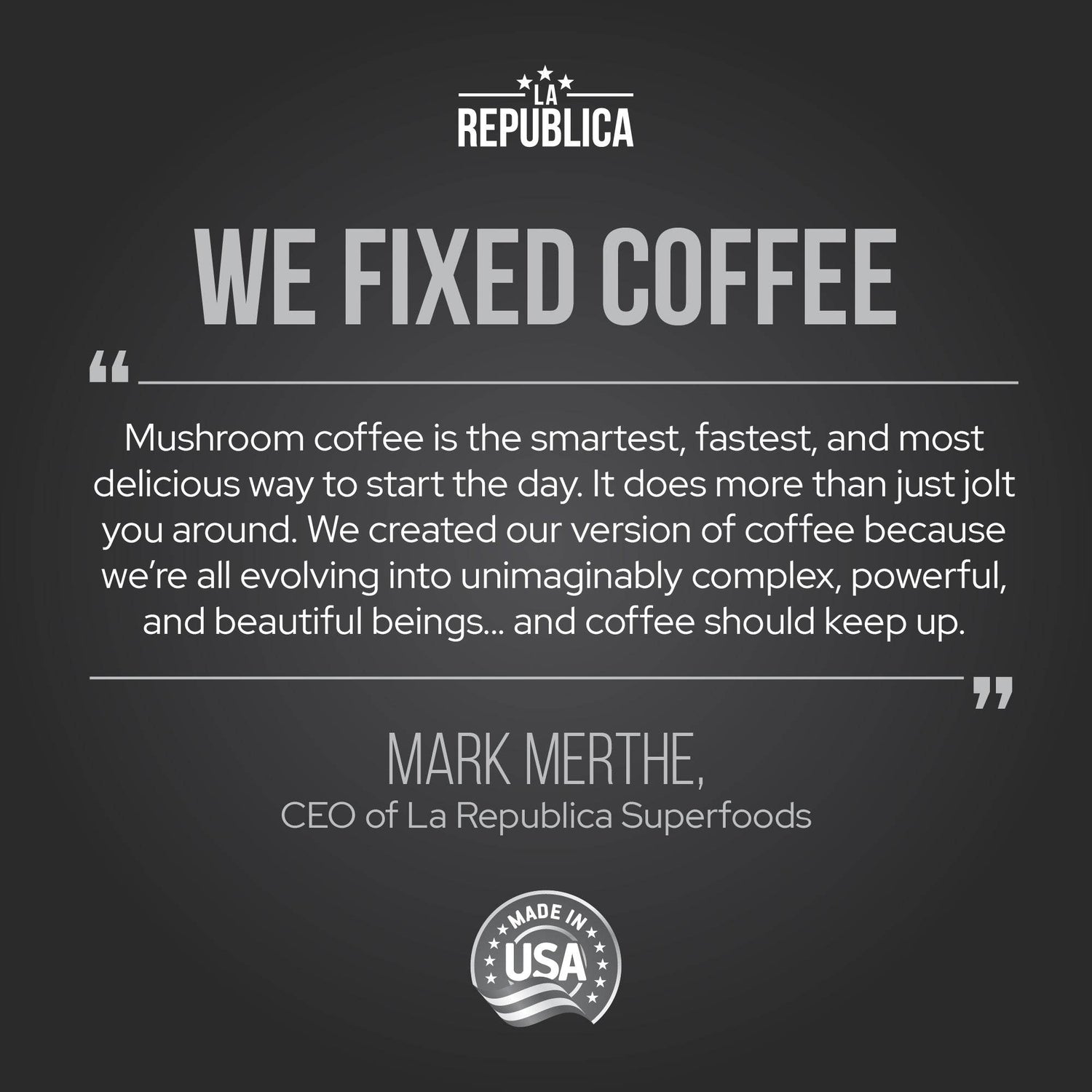 DECAF Peruvian Gold Ground Mushroom Coffee - My American Goods