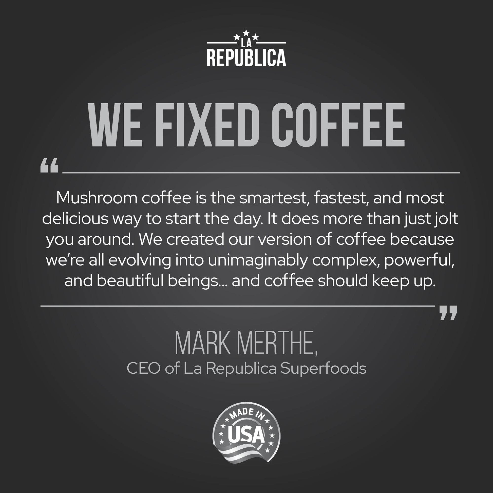 DECAF Peruvian Gold Ground Mushroom Coffee - My American Goods