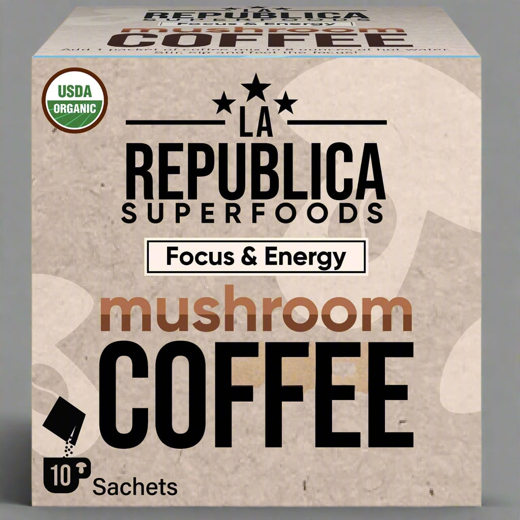 Mushroom Coffee 10-Pack Box of Single Serve Packets - My American Goods