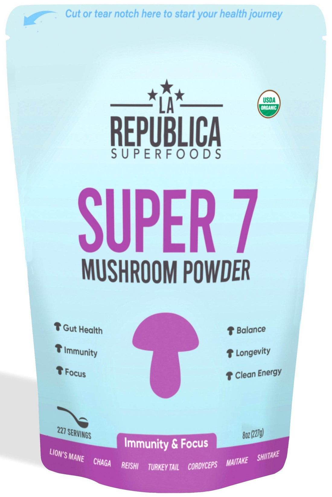 Super 7 Mushroom Powder 8 Oz - My American Goods