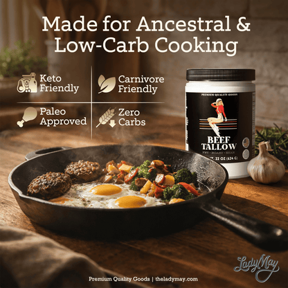 The Lady May Beef Tallow 22oz Premium Cooking Beef Tallow