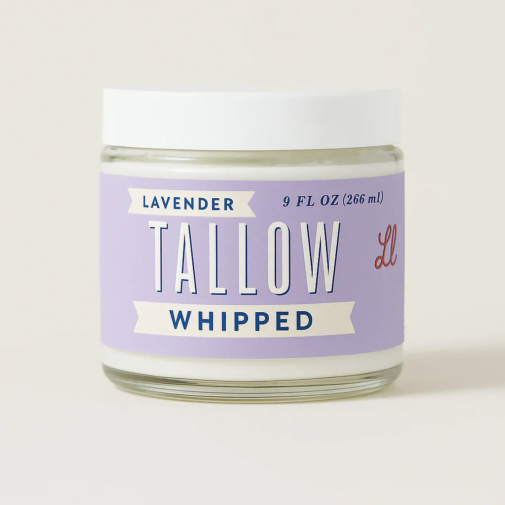 Lady May Tallow Body Cream/Lotion 9 oz Lavender Whipped Tallow Moisturizer