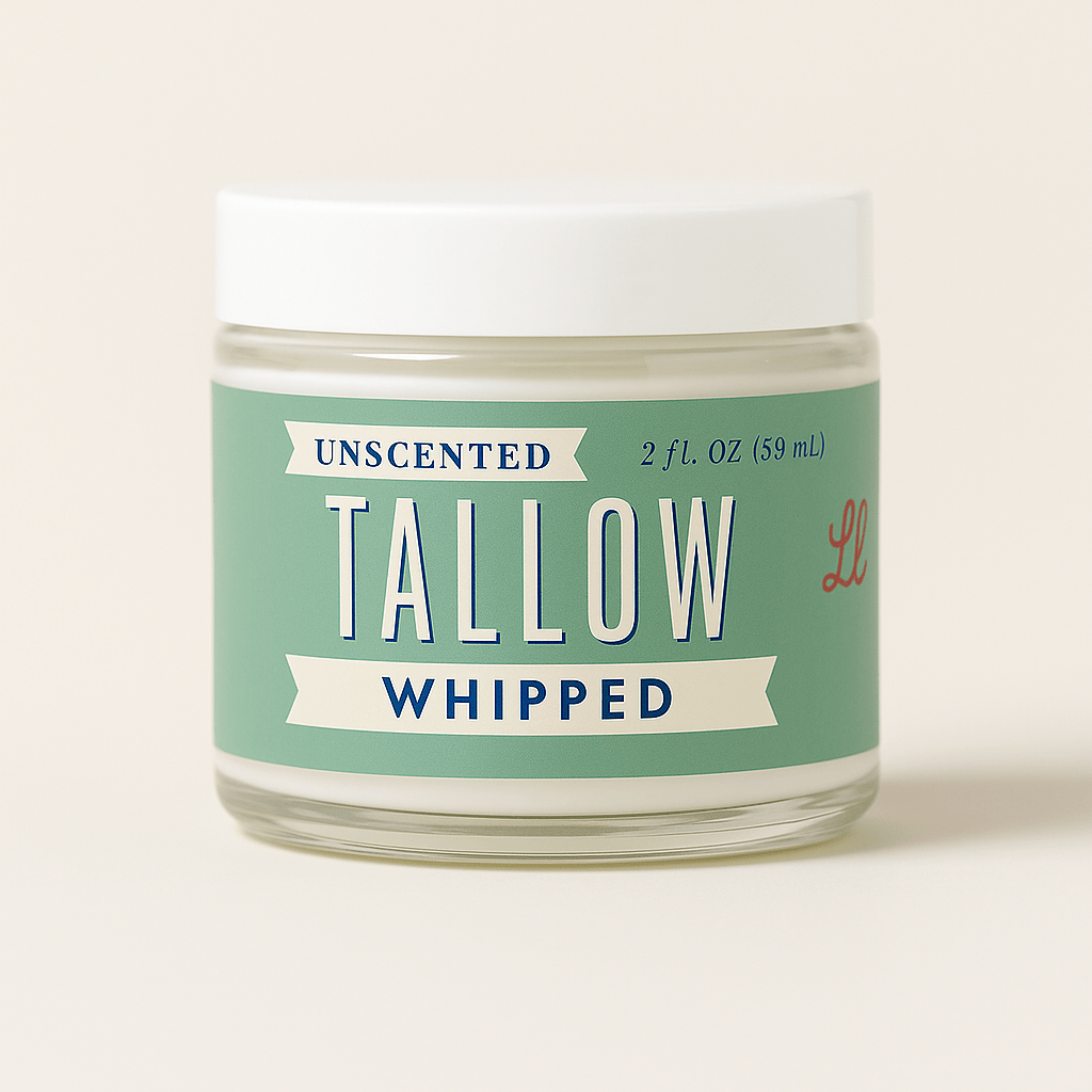 Lady May Tallow Body Cream/Lotion 2oz Unscented Whipped Tallow | All Natural Moisturizer Size 2oz-85oz