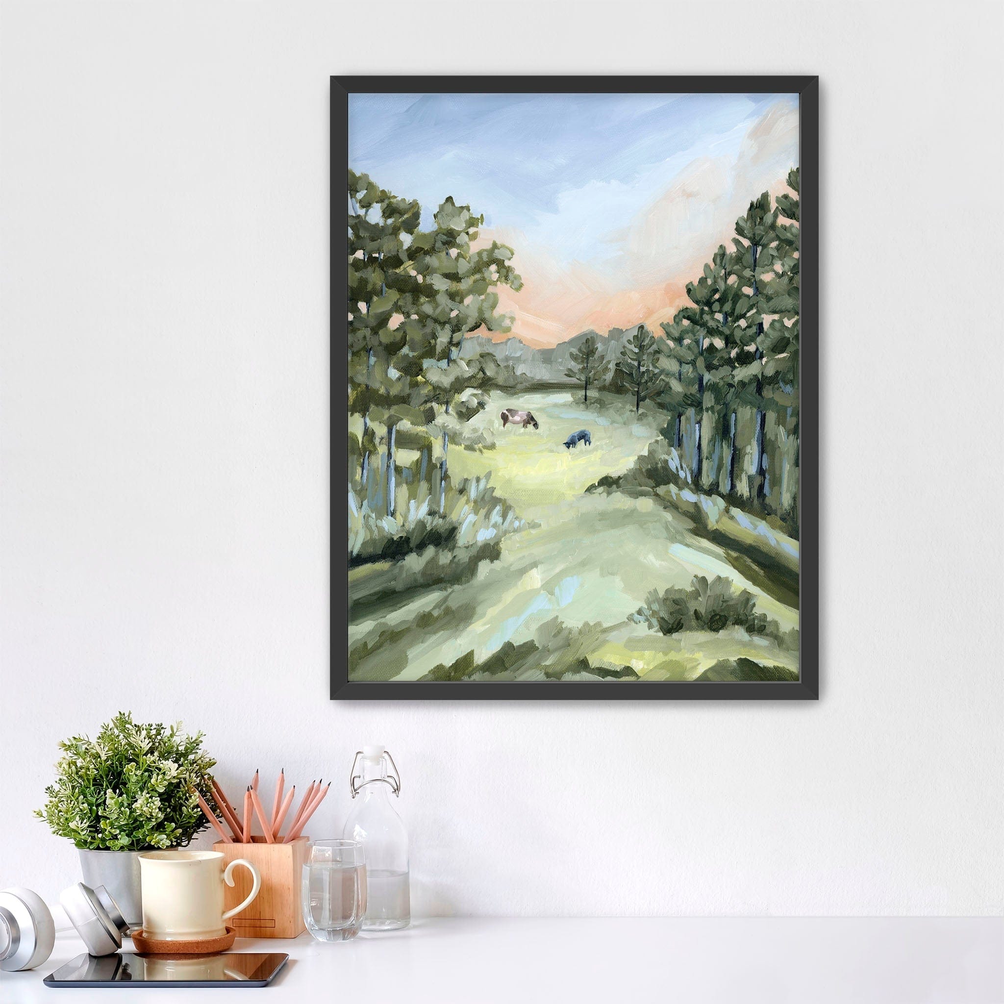 Katie Garrison Art Print Paper Print / 5x7 in / Black Frame "Land We Love" Art Print