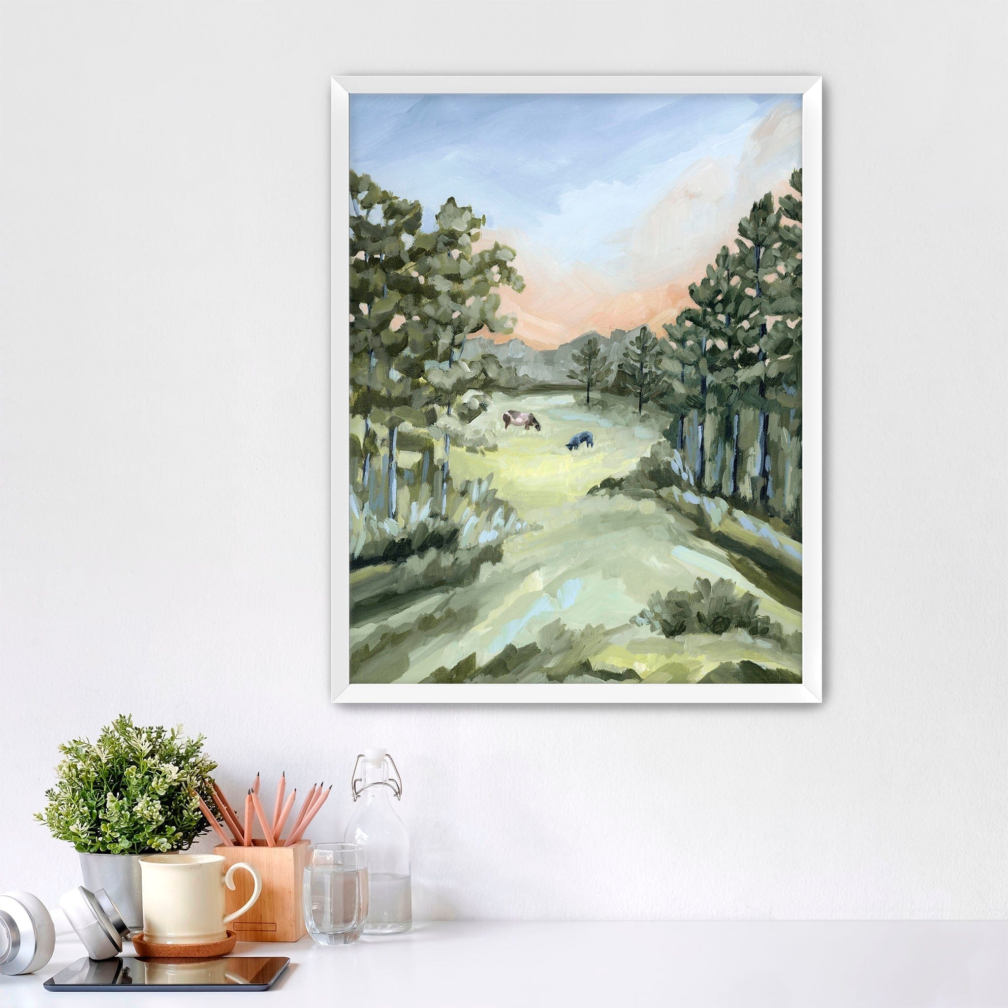 Katie Garrison Art Print Paper Print / 5x7 in / White Frame "Land We Love" Art Print