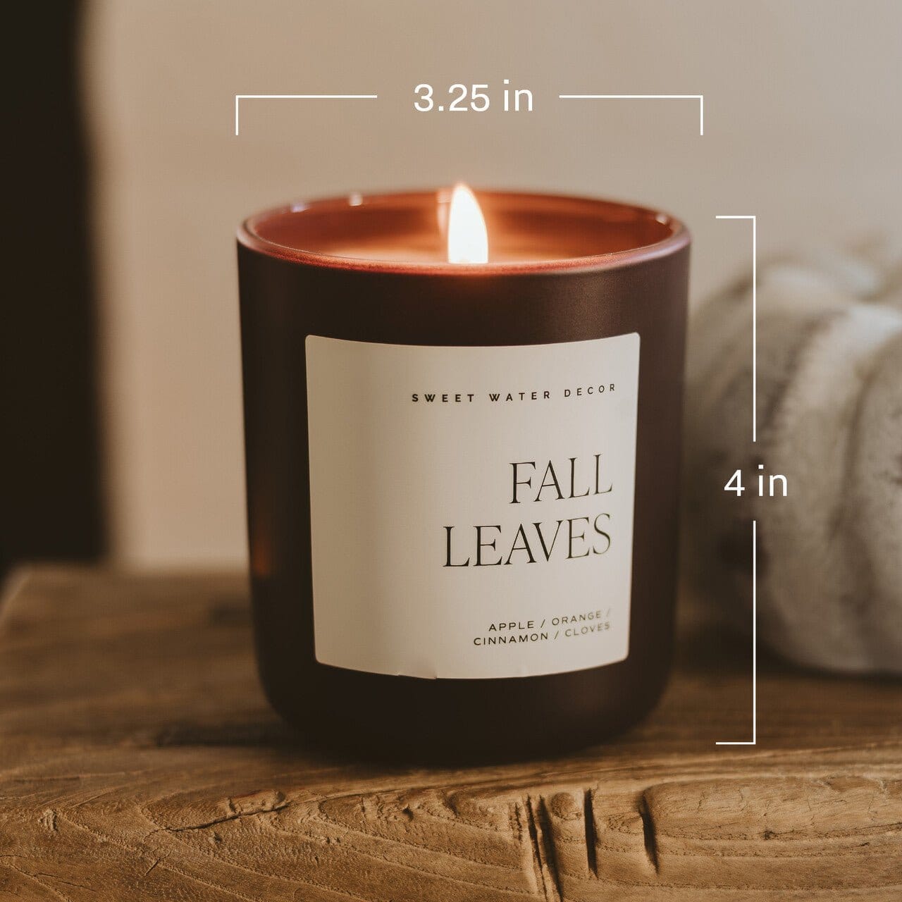 Sweet Water Decor Candles Hello Fall Soy Candle - Brown Matte Jar - 15 oz