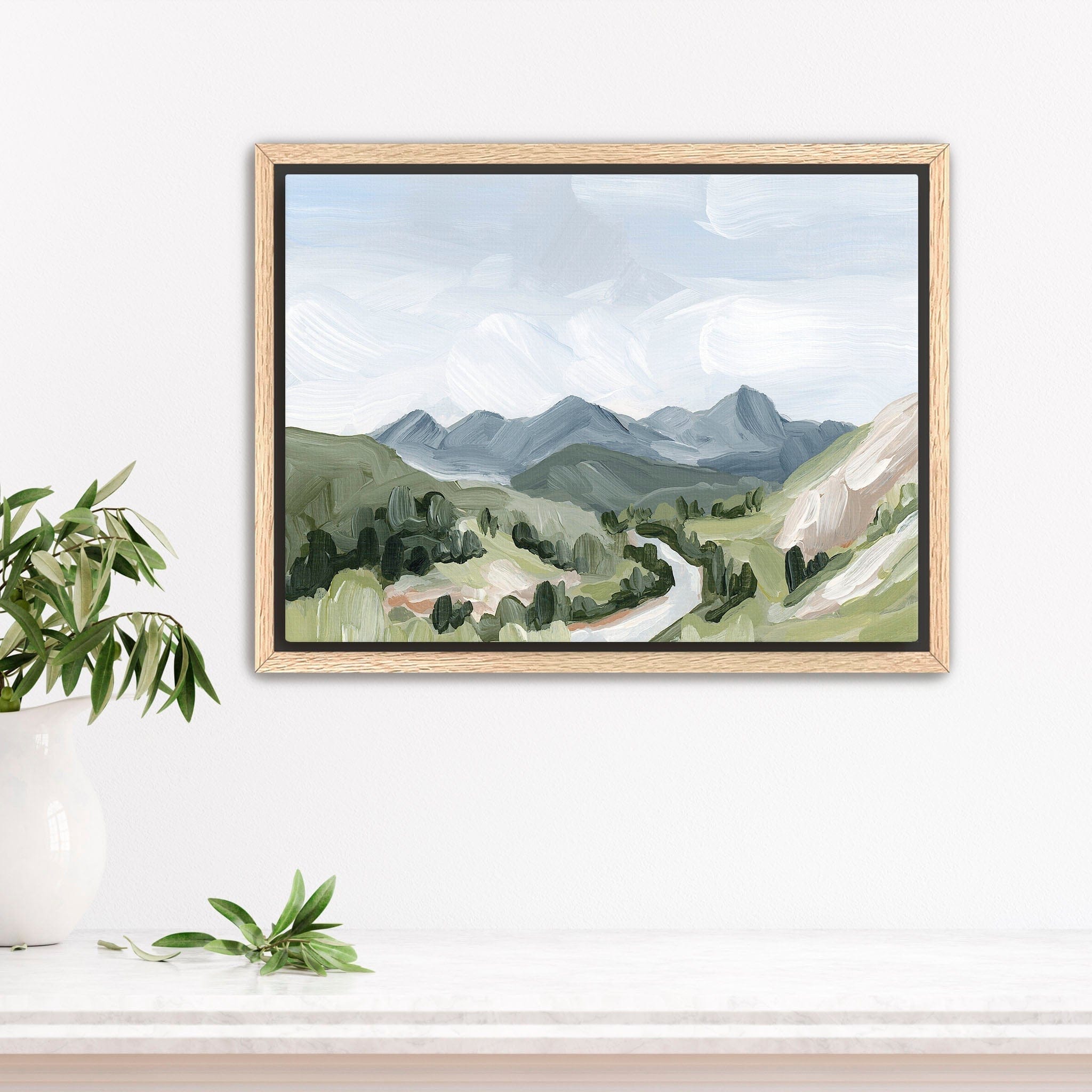 Katie Garrison Art Print Stretched Canvas / 8x10 in / Oak Frame "Last Six Miles" Art Print