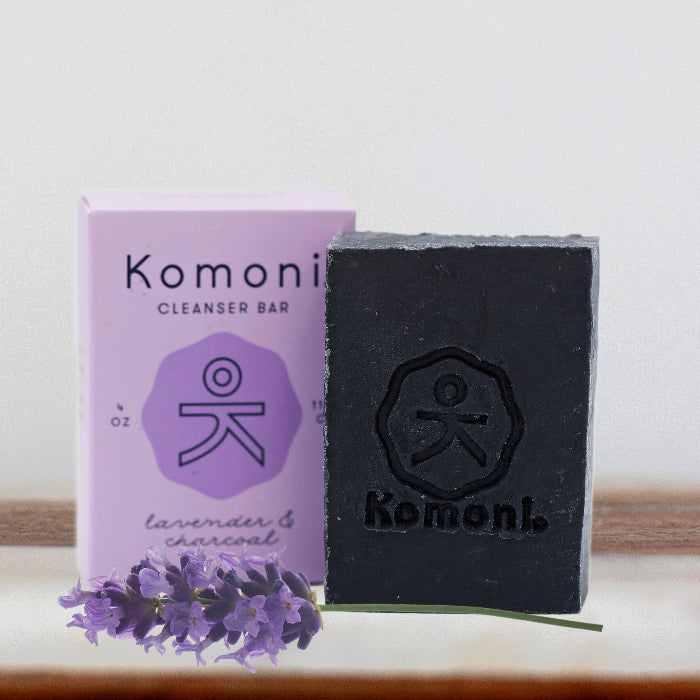 Lavender Face &amp; Body Soap Bar With Activated Charcoal