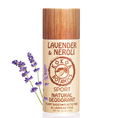 LAVENDER &amp; NEROLI - Natural Deodorant - Sport - Aluminum-Free - Plastic-Free 3.2 oz