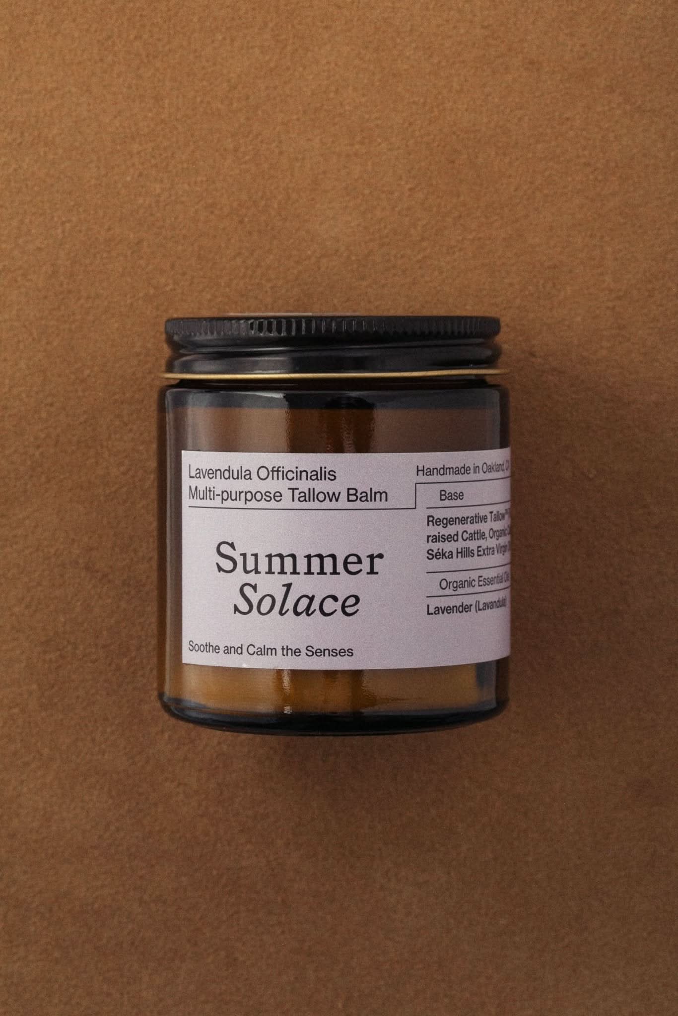 Summer Solace Tallow Tallow Balm Large 4 oz (Best Value) Lavendula Balm – Calming Floral Blend | Lavender &amp; Golden Champa