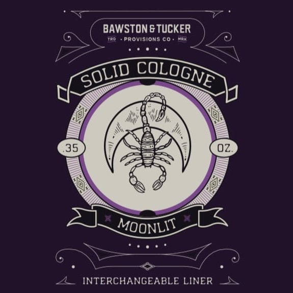 Bawston &amp; Tucker Solid Cologne Moonlit Liner Only For Solid Cologne Metal Vessel- .35 oz