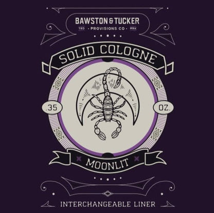Bawston &amp; Tucker Solid Cologne Moonlit Liner Only For Solid Cologne Metal Vessel- .35 oz