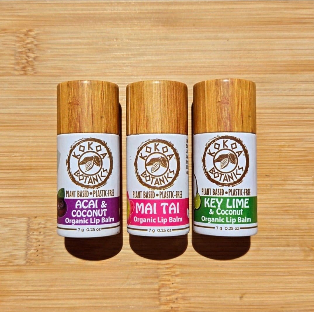 KOKOA BOTANICS Tropical Trio - Organic Lip Balm 3 Pack