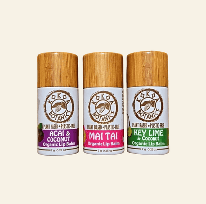 KOKOA BOTANICS Tropical Trio - Organic Lip Balm 3 Pack