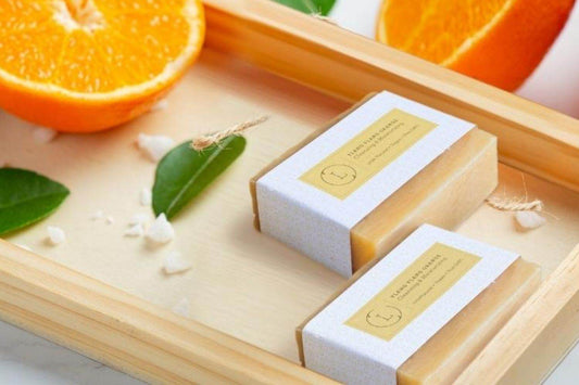 2x Natural Handmade Soap Bar - Orange Ylang Ylang Soap - My American Goods