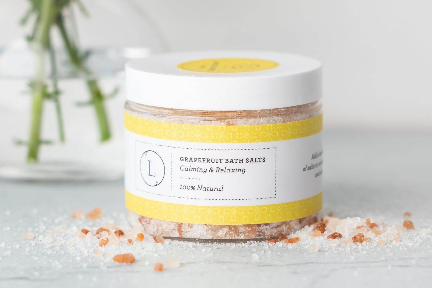 Grapefruit Natural Bath Salt Soak with Dead sea - Epsom and Himalayan salts - My American Goods