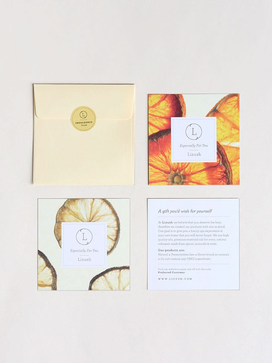 Lizush Citrus Gifts Full body Luxury Home Spa Routine Set  - Perfect thinking of you gift
